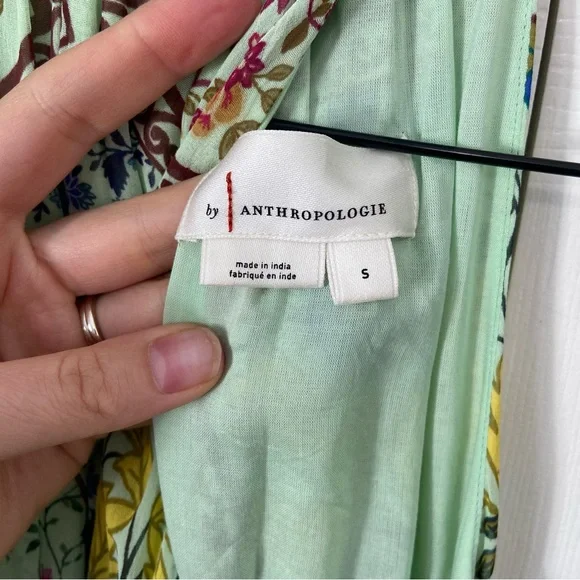 Anthropologie The Somerset Floral Print Boho Tiered Halter Maxi Dress Small - Picture 10 of 11
